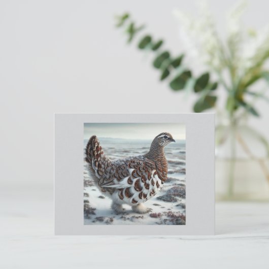 ptarmigan feestdagenkaart (Staand voorkant)