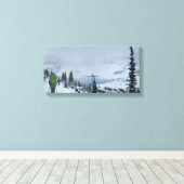 Ptarmigan Lake 2 - Glacier National Park Canvas Afdruk (Insitu (Houten vloer))