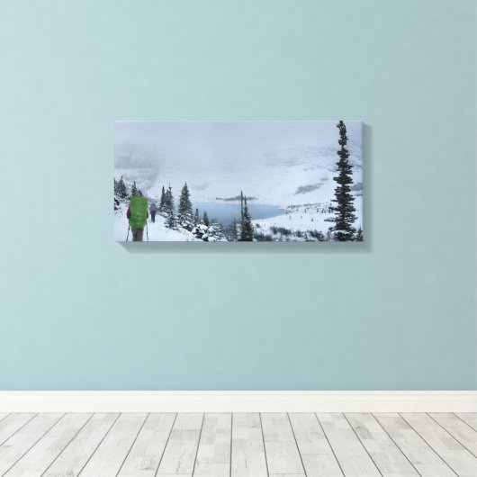 Ptarmigan Lake 2 - Glacier National Park Canvas Afdruk (Insitu (Houten vloer))
