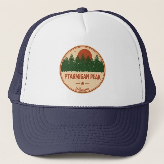 Ptarmigan Peak Wilderness Colorado Trucker Pet (Voorkant)