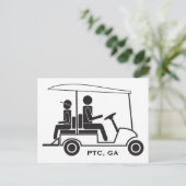 PTC GA Golf Cart Familie Briefkaart (Staand voorkant)