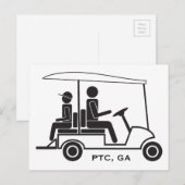 PTC GA Golf Cart Familie Briefkaart (Voorkant / Achterkant)