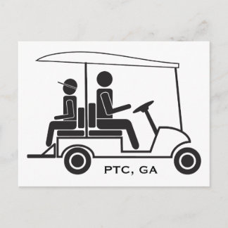 PTC GA Golf Cart Familie Briefkaart