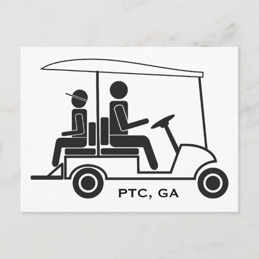 PTC GA Golf Cart Familie Briefkaart (Voorkant)