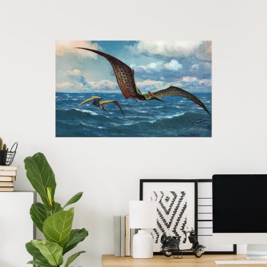 Pteranodon Antiek print (Thuiskantoor)