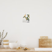 Pteranodon Dinosaur Waterverf WallArt HomeDecor Poster (Keuken)