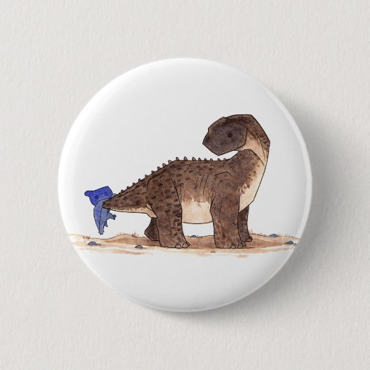 Pteranodon en Camarasaurus Ronde Button 5,7 Cm (Voorkant)