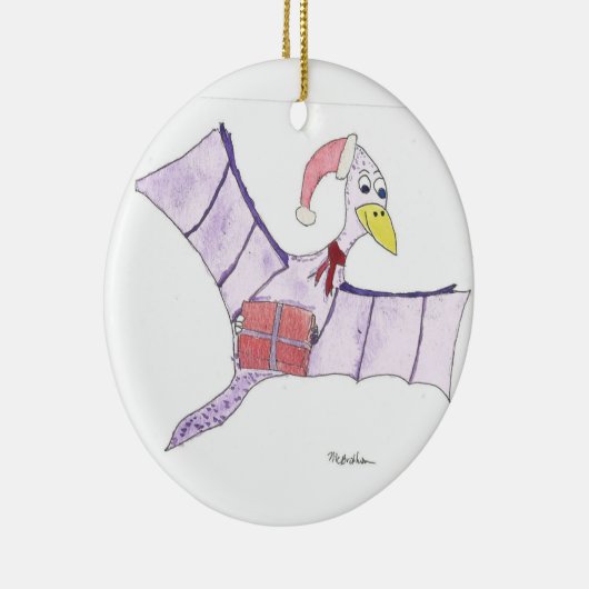Pteranodon kerstversiering keramisch ornament (Rechts)