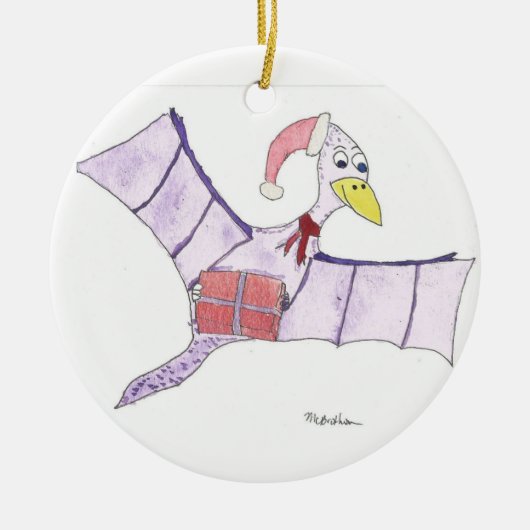Pteranodon kerstversiering keramisch ornament (Voorkant)