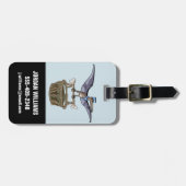 Pteranodon met een mandje bagagelabel (Voorkant horizontaal)