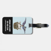 Pteranodon met een mandje bagagelabel (Achterkant horizontaal)