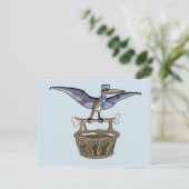 Pteranodon met een mandje briefkaart (Staand voorkant)