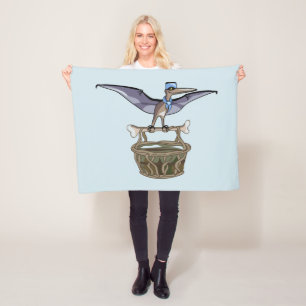 Pteranodon met een mandje fleece deken
