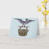 Pteranodon met een mandje kaart (Gele Bloem)