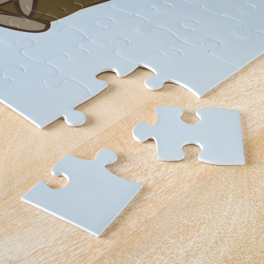 Pteranodon met een mandje legpuzzel (Zijkant)