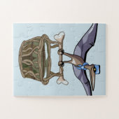Pteranodon met een mandje legpuzzel (Horizontaal)