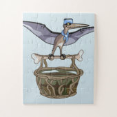 Pteranodon met een mandje legpuzzel (Verticaal)