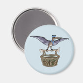 Pteranodon met een mandje magneet (Voorkant / Achterkant)