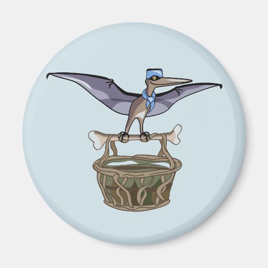 Pteranodon met een mandje magneet (Voorkant)