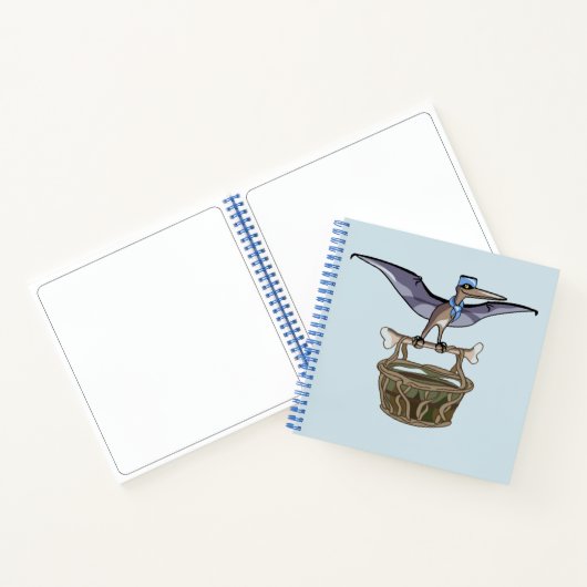 Pteranodon met een mandje notitieboek (Binnen)