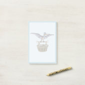 Pteranodon met een mandje post-it® notes (Op bureau)