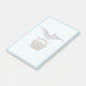 Pteranodon met een mandje post-it® notes (Schuin)