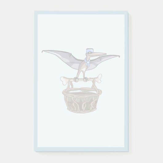 Pteranodon met een mandje post-it® notes (Voorkant)