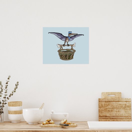 Pteranodon met een mandje poster (Keuken)