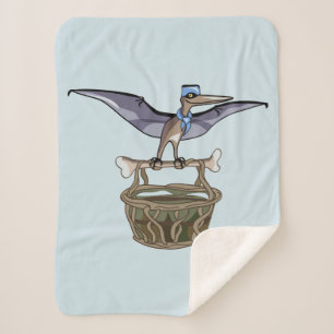 Pteranodon met een mandje sherpa deken