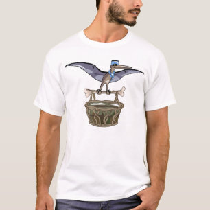 Pteranodon met een mandje t-shirt