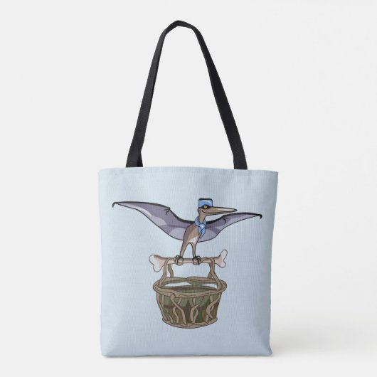 Pteranodon met een mandje tote bag (Achterkant)