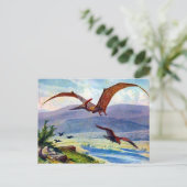  Pteranodon Painting door Heinrich Harder Briefkaart (Staand voorkant)