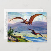  Pteranodon Painting door Heinrich Harder Briefkaart (Voorkant / Achterkant)