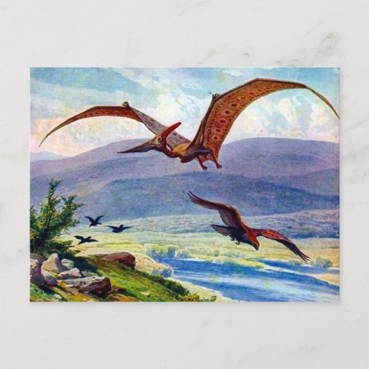  Pteranodon Painting door Heinrich Harder Briefkaart (Voorkant)