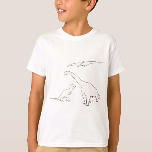 Pteranodon, Tyrannosaurus, Brontosaurus shirten T-shirt (Voorkant)