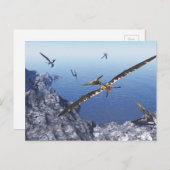 Pteranodon vogels - 3D rendering Briefkaart (Voorkant / Achterkant)