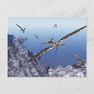 Pteranodon vogels - 3D rendering Briefkaart