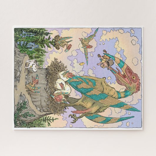 Pteranodonpuzzel Legpuzzel (Horizontaal)