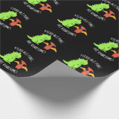 Ptero-ble Puns zijn rauwe dinosaur pun Dark BG Cadeaupapier (Hoek)