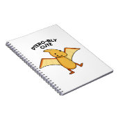 Pterobly Schattige Dinosaur Pterodactylus Woordgra Notitieboek (Rechterzijde)