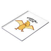 Pterobly Schattige Dinosaur Pterodactylus Woordgra Notitieboek (Linkerzijde)