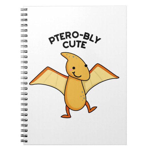 Pterobly Schattige Dinosaur Pterodactylus Woordgra Notitieboek (Voorkant)