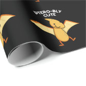 Pterobly Schattige Funny Pterodactyl Pun Dark BG Cadeaupapier (Rol Hoek)