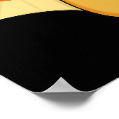 Pterobly Schattige Funny Pterodactyl Pun Dark BG Poster (Hoek)