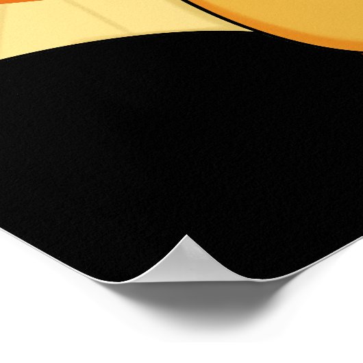 Pterobly Schattige Funny Pterodactyl Pun Dark BG Poster (Hoek)