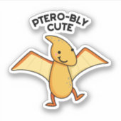 Pterobly Schattigee Grappige Dinosaurus Pterodacty Sticker (Voorkant)