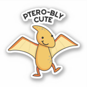Pterobly Schattigee Grappige Dinosaurus Pterodacty Sticker
