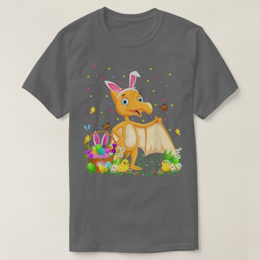 Pterodactyl Bunny Egg Hunting Pterodactyl Bird Eas T-shirt (Design voorkant)