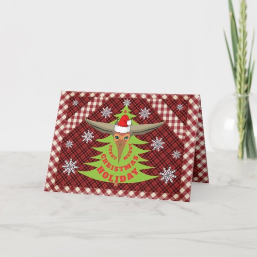 Pterodactyl Dino Kerst Kaart (Voorkant)