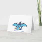 Pterodactyl Dinosaur Boy Baby shower Dank u wel Bedankkaart (Achterkant)